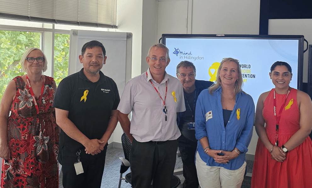 The Sharp team with Hillingdon MIND